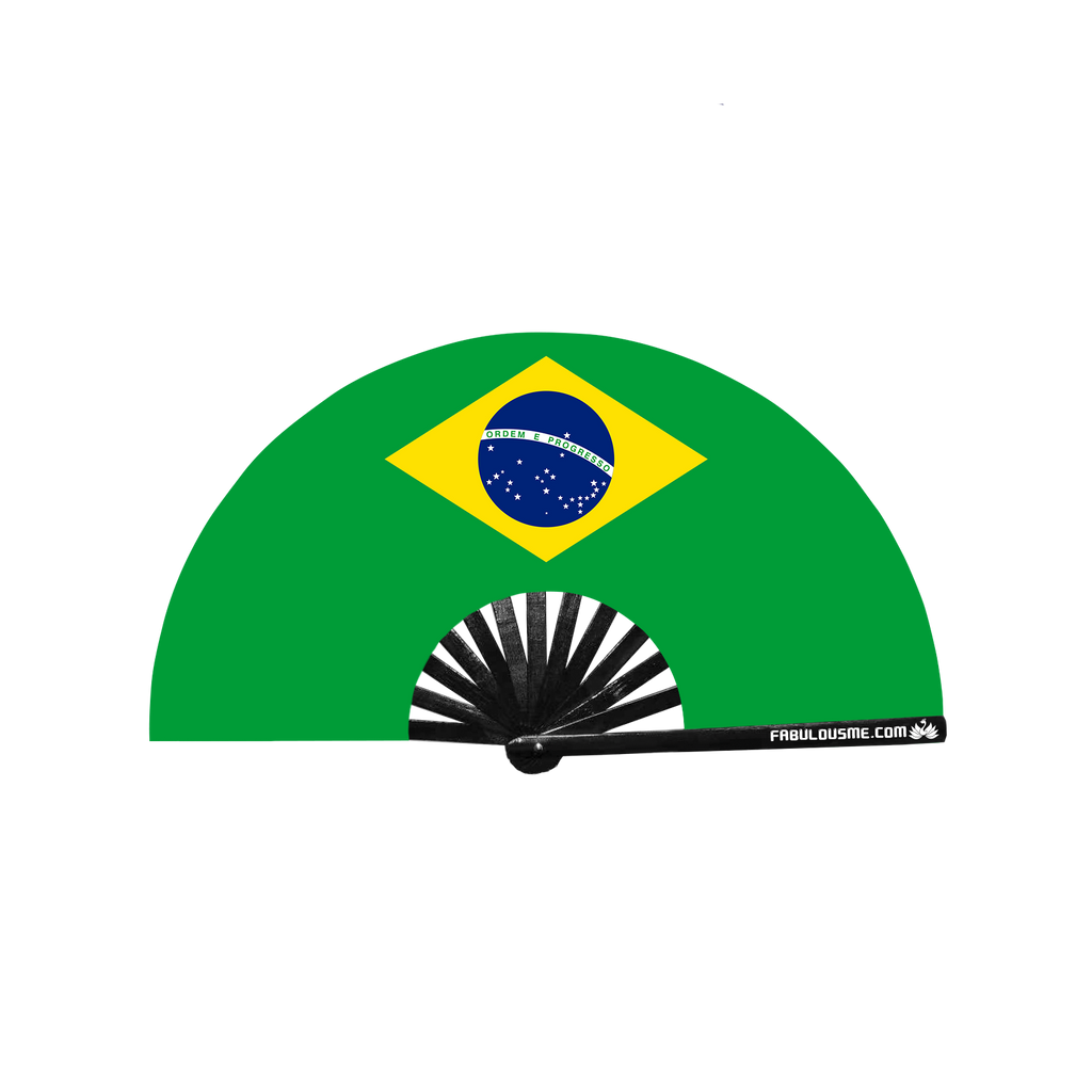 Brazil Flag Fan (UV GLOW)