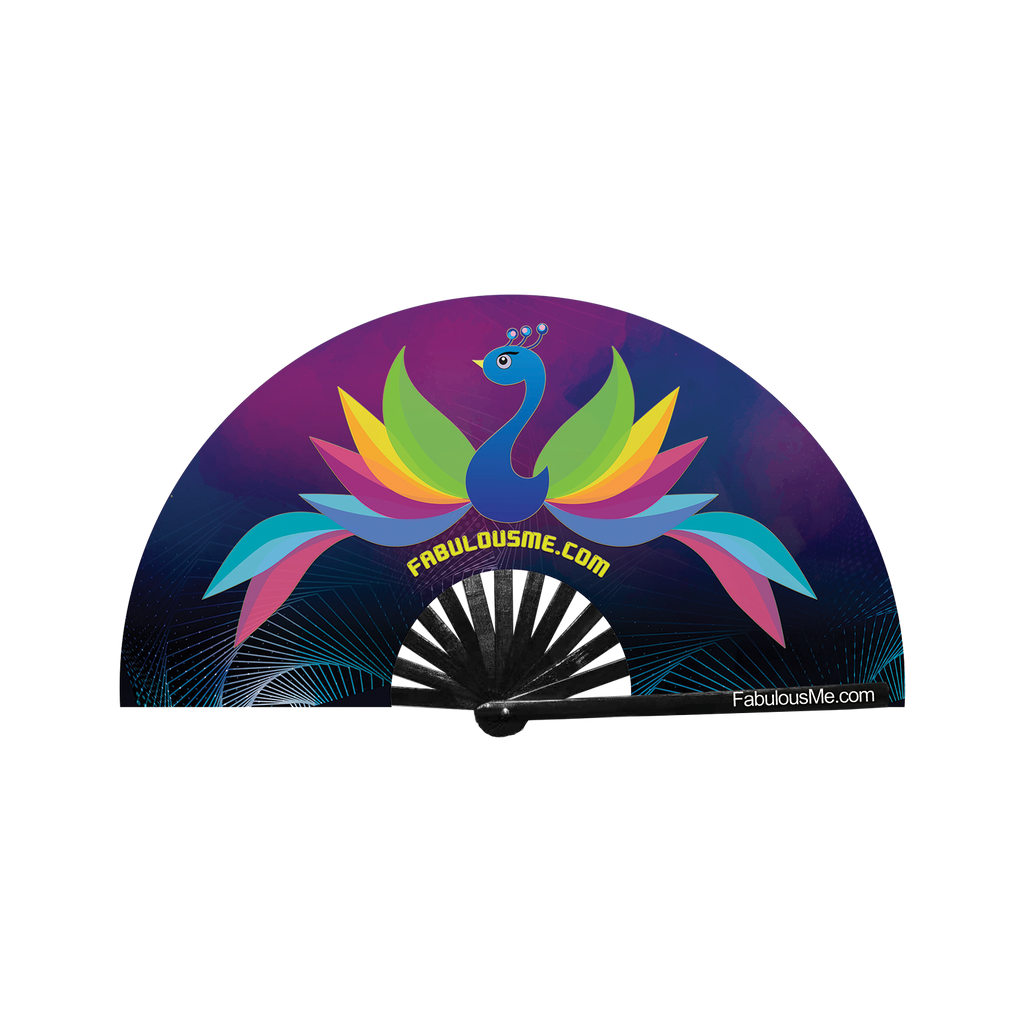 FabulousMe® Peacock Logo Fan (UV Glow)