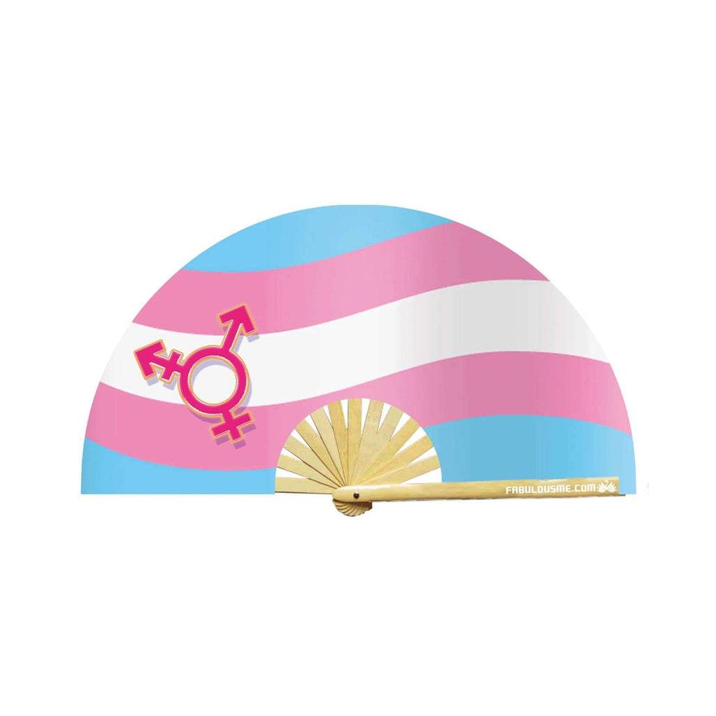 Trans Pride Fan (UV Glow)