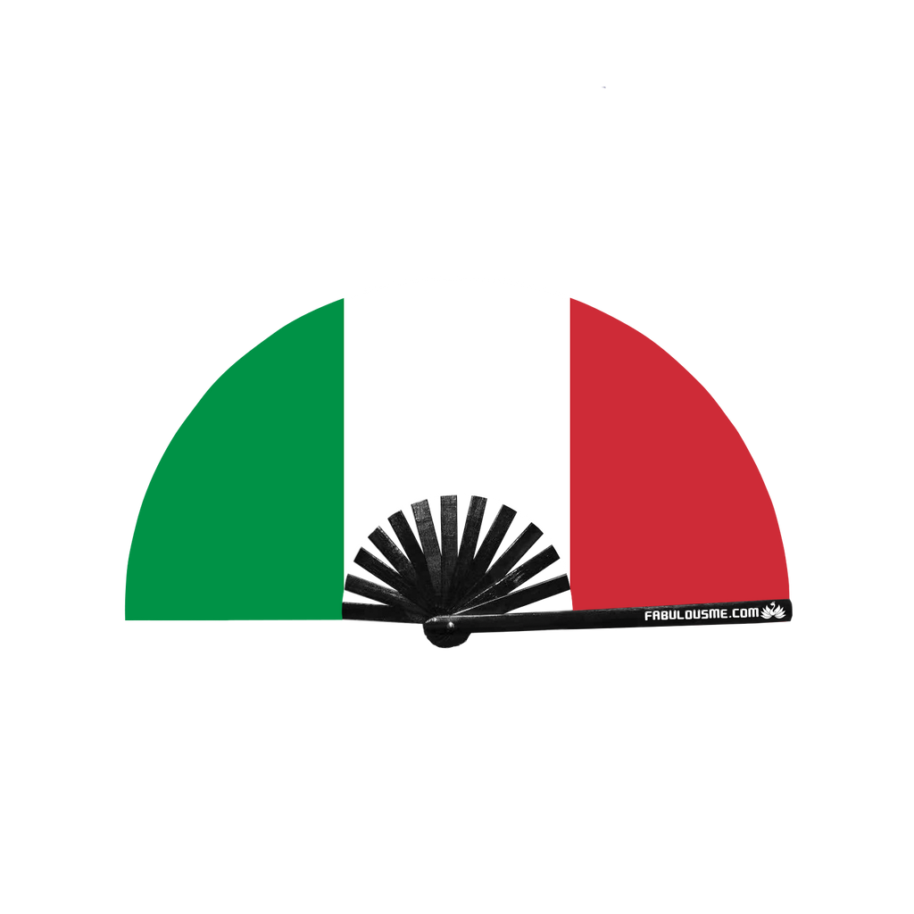 Italy Flag Fan (UV GLOW)