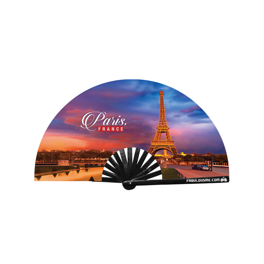 Been There™ Fan, Eiffel Tower Paris France (UV Glow)