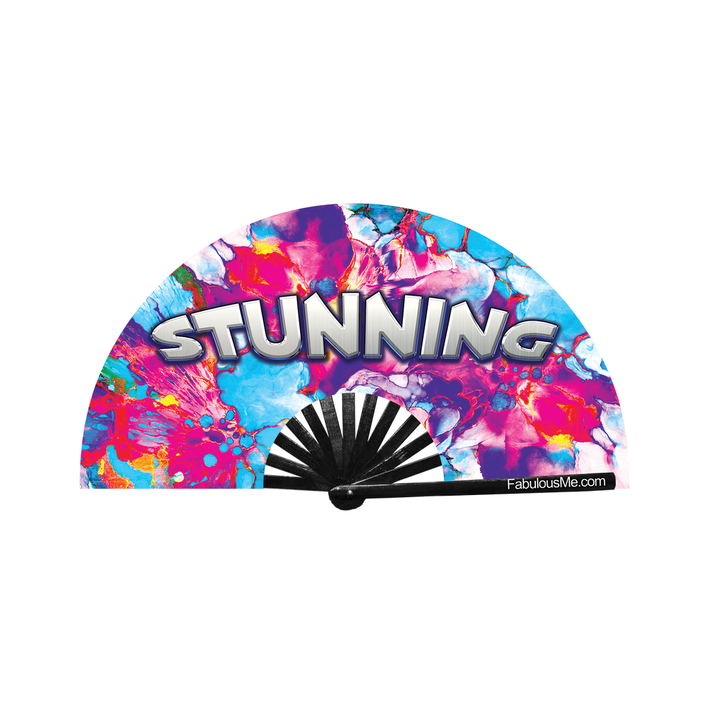 Stunning neon circuit party fan (can be used for circuit parties, raves, EDM festivals, parties, music festivals). Made with nylon fabric and bamboo ribs, made by FabulousMe fans. 