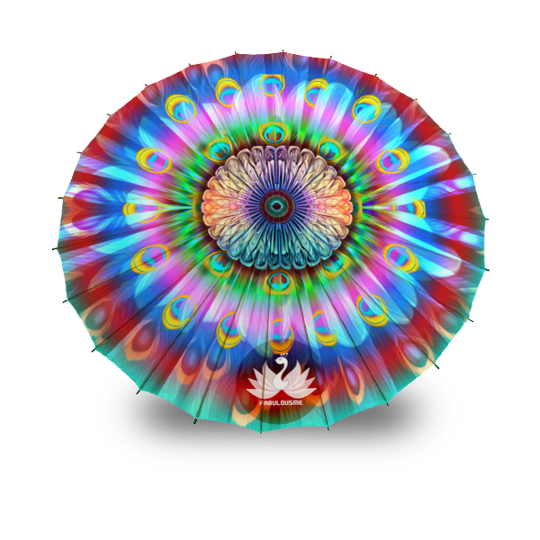 FabulousMe® Parasol, Thousands Feathers (UV Glow)