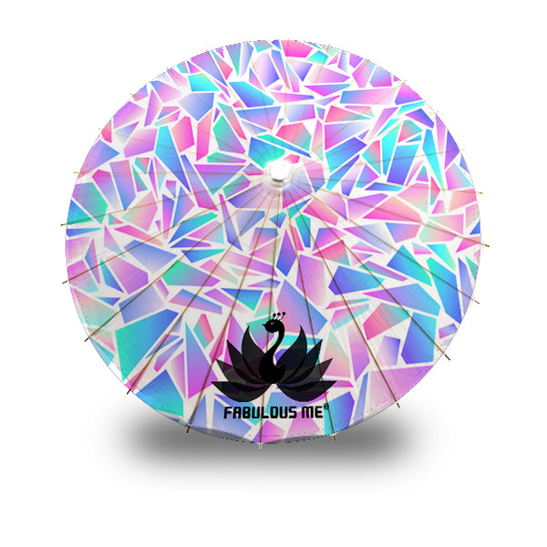 Fabulousme® parasol, stained glasses (UV Glow)