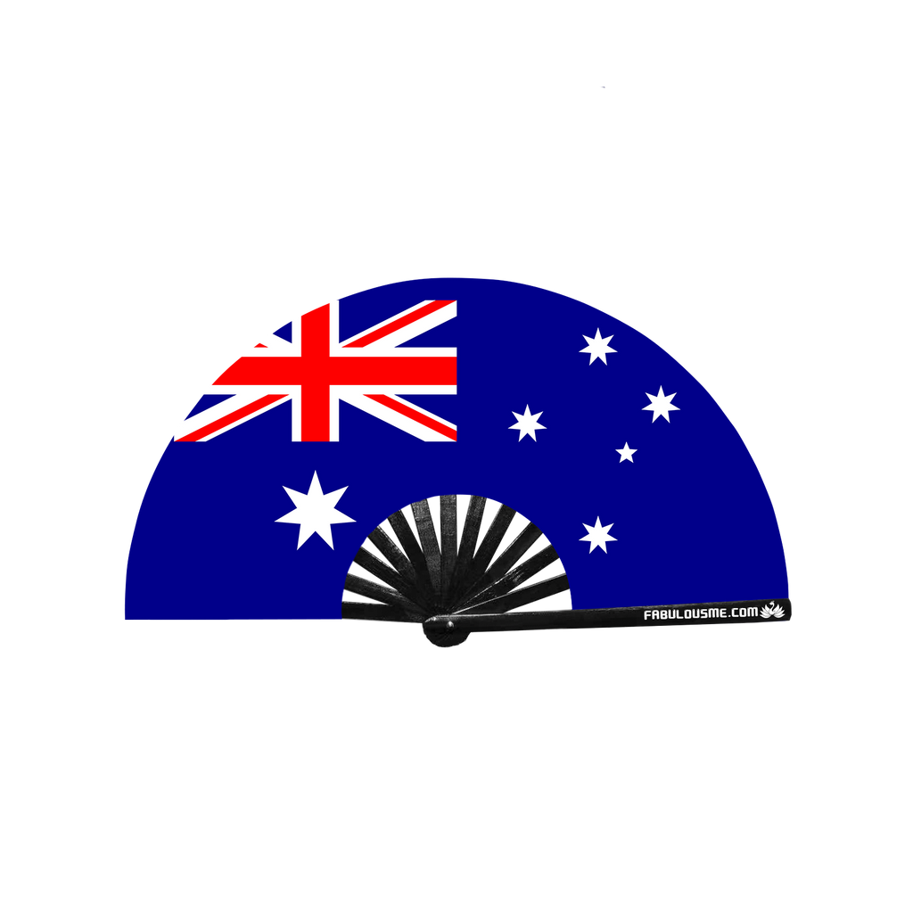 Australia Flag Fan (UV GLOW)