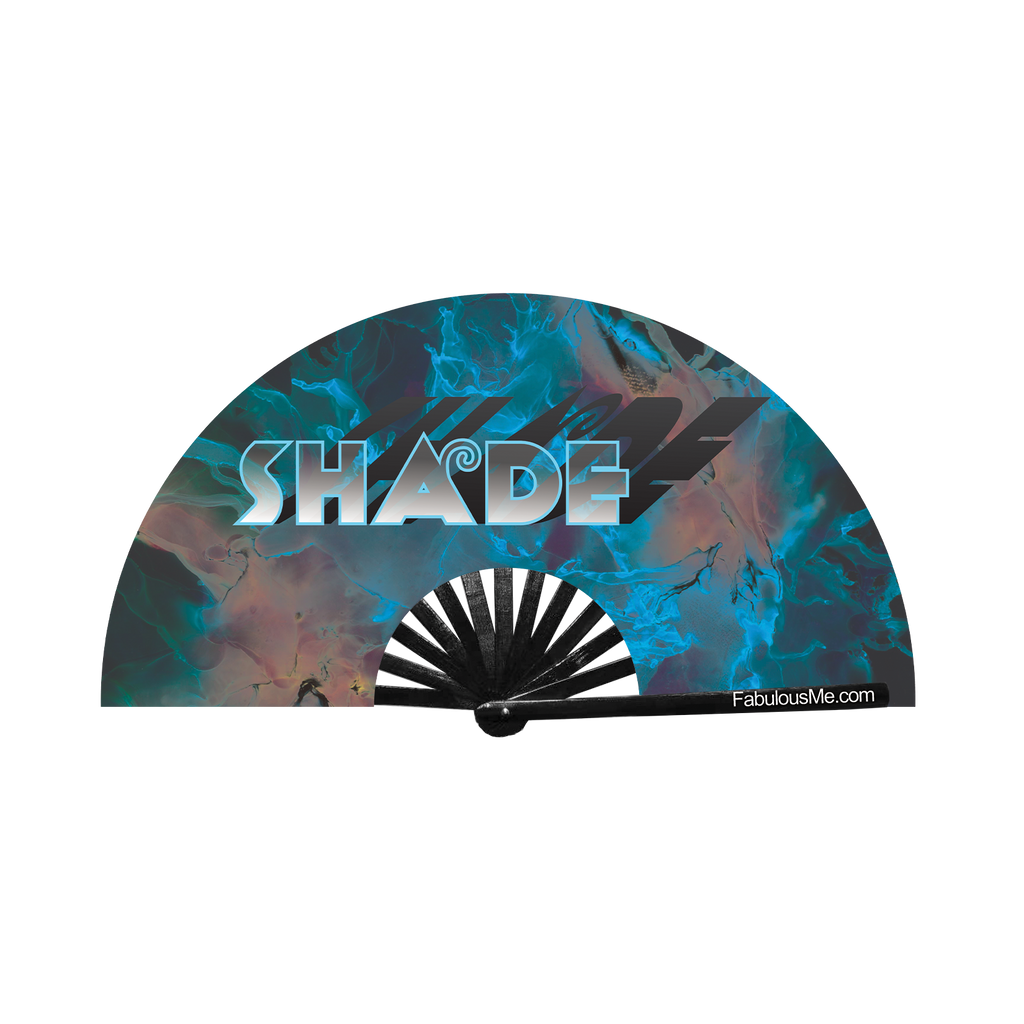 shade Fan, neon circuit fan, edm fan, rave fan by fabulousme.com fabulousme fwap grindr zero