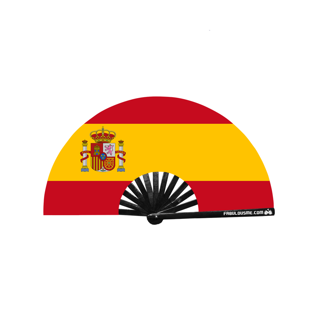 Spain Flag Fan (UV GLOW)