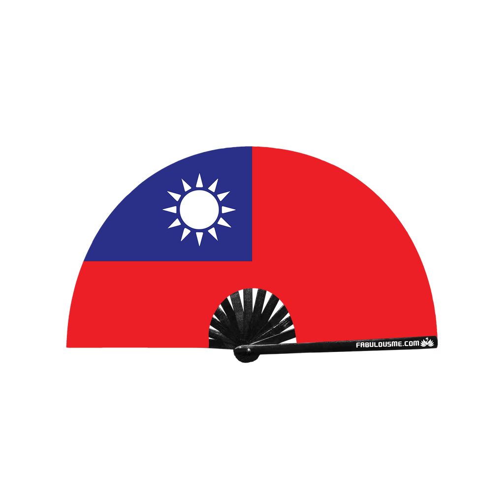 Taiwan Flag Fan (UV GLOW)