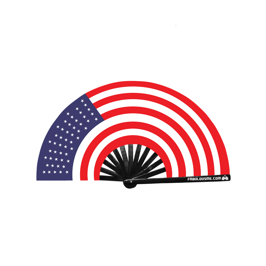 USA Flag Fan (UV GLOW)