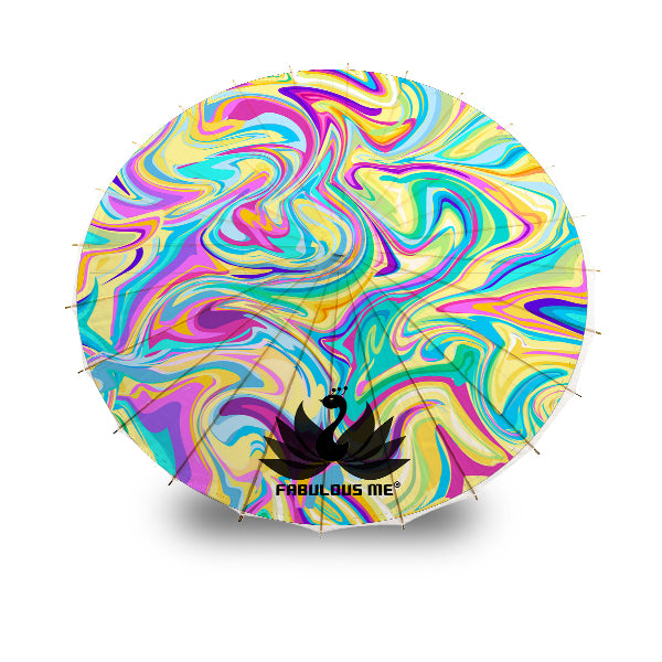 FabulousMe® Parasol, Candy Swirl (UV Glow)