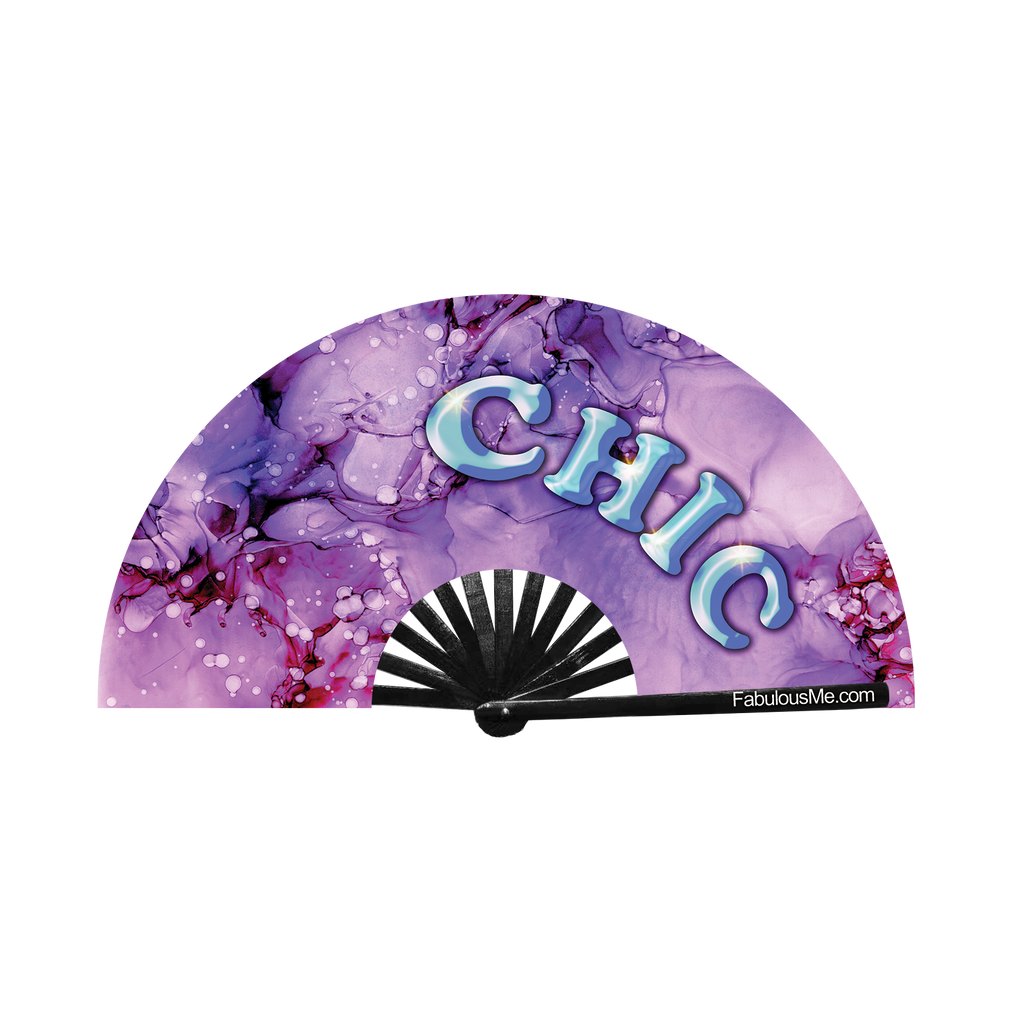 Chic circuit party fan (can be used for circuit parties, raves, EDM festivals, parties, music festivals). Made with nylon fabric and bamboo ribs, made by FabulousMe fans. 
