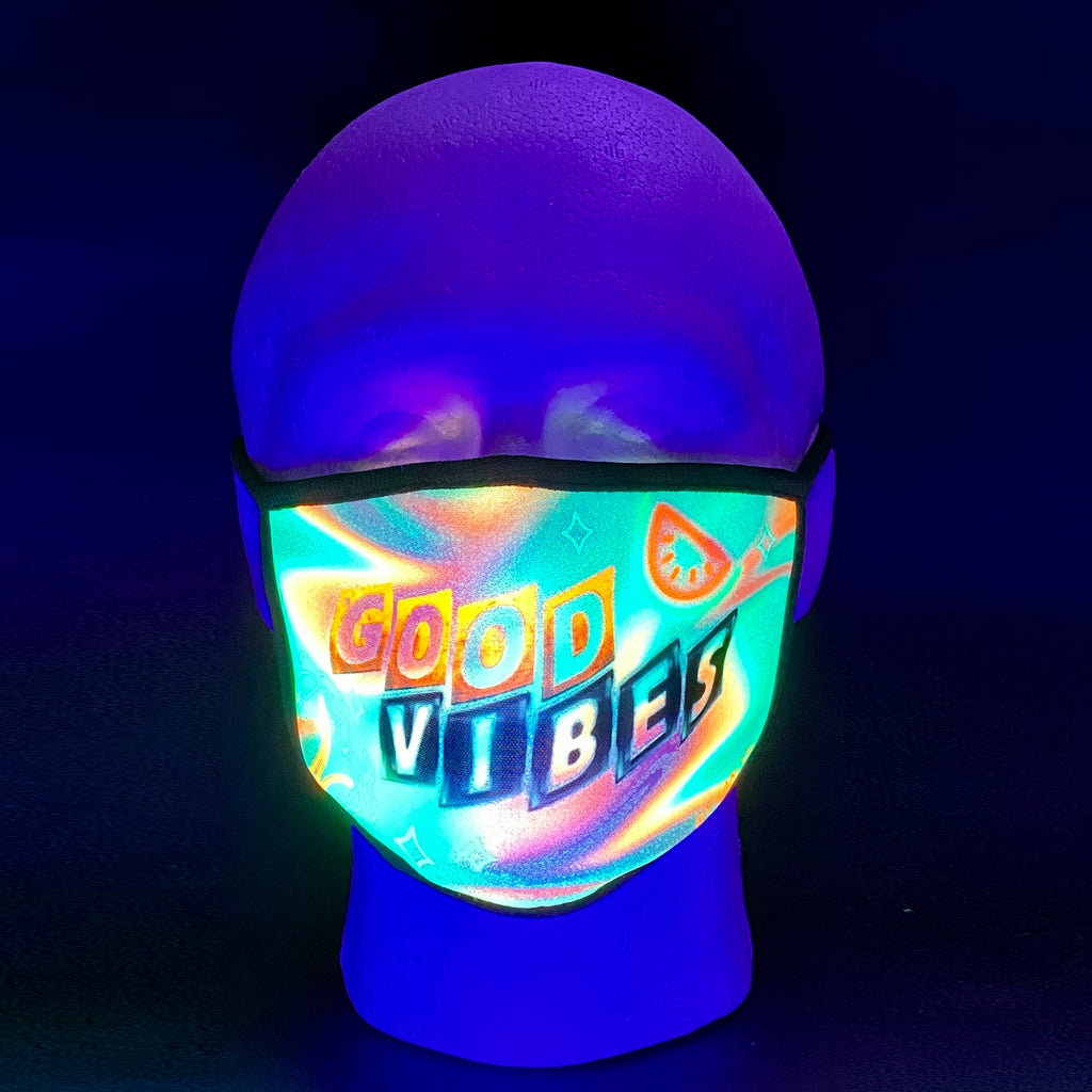 Good Vibes UV Glow Face Mask by Lan Vu