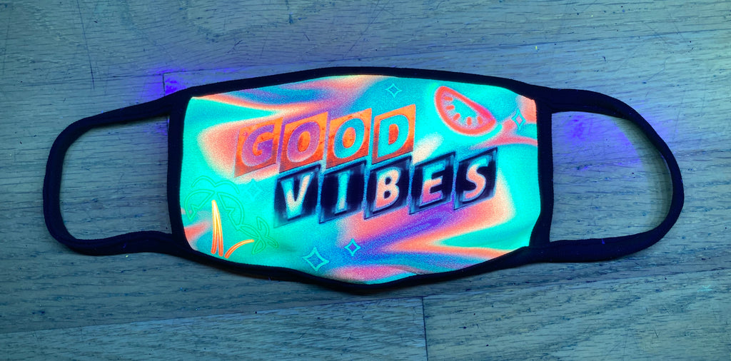 Good Vibes UV Glow Face Mask by Lan Vu