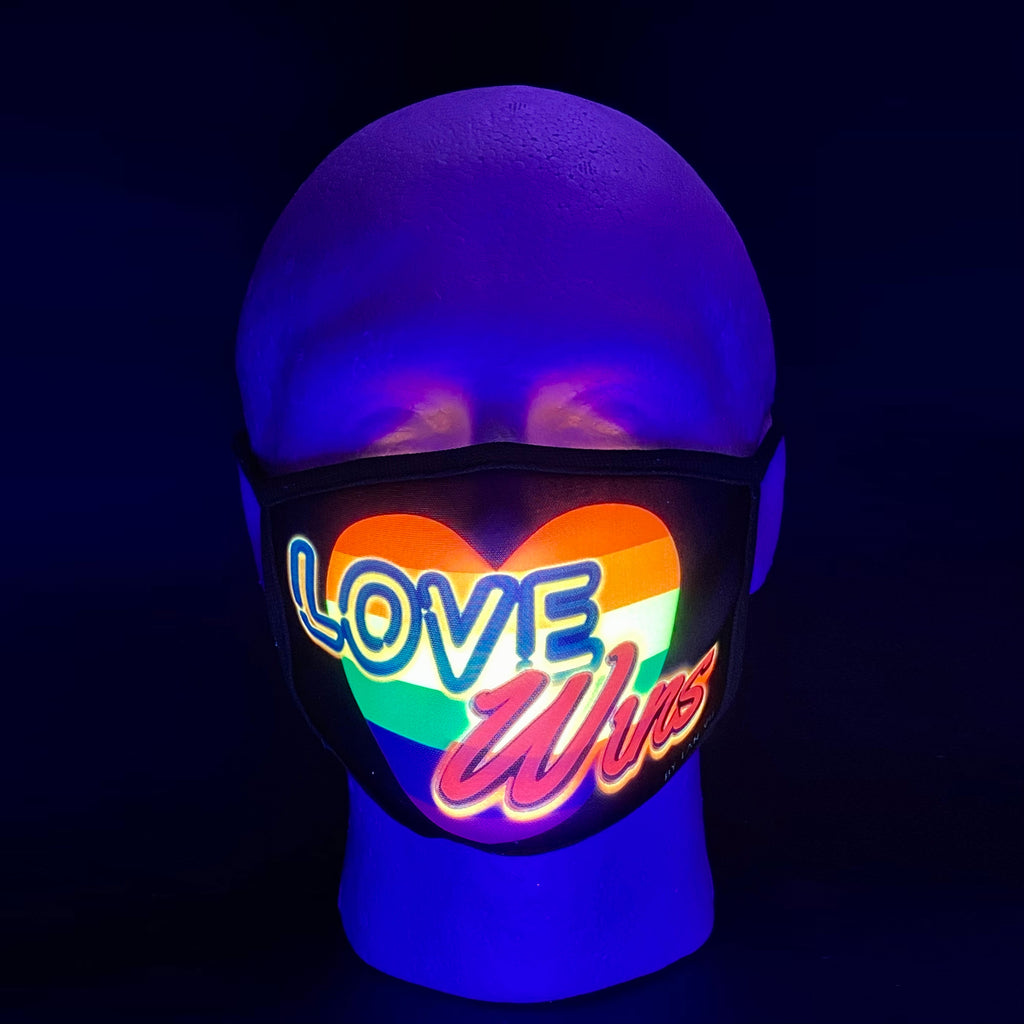 Love Wins UV Glow Face Mask by Lan Vu