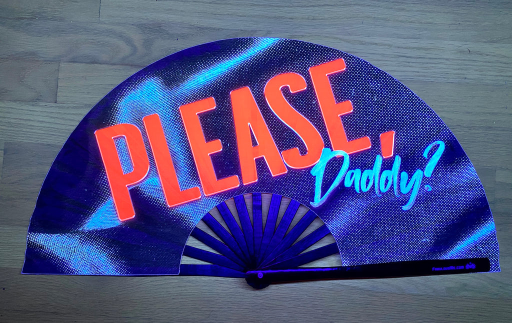 Please Daddy Fan (UV Glow)