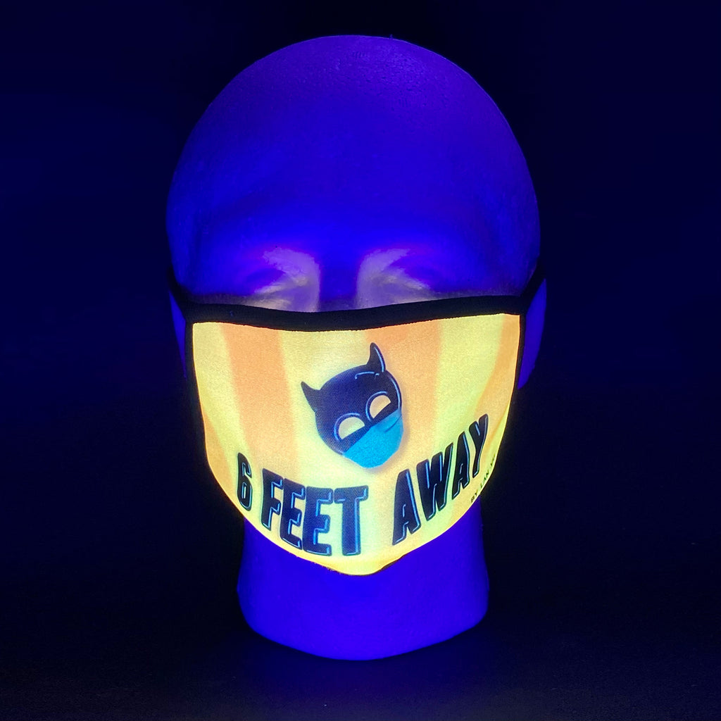 6 Feet Away UV Glow Face Mask by Lan Vu