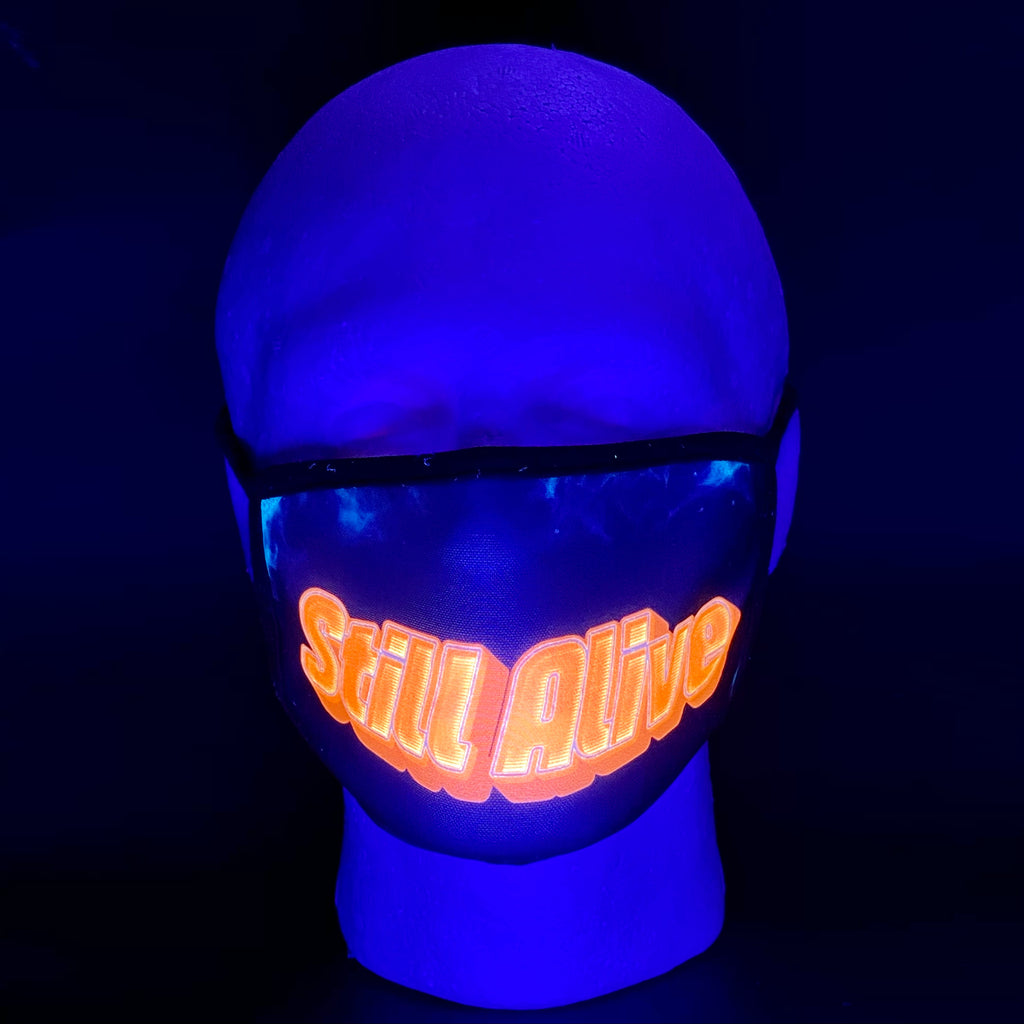 Still Alive UV Glow Face Mask by Lan Vu